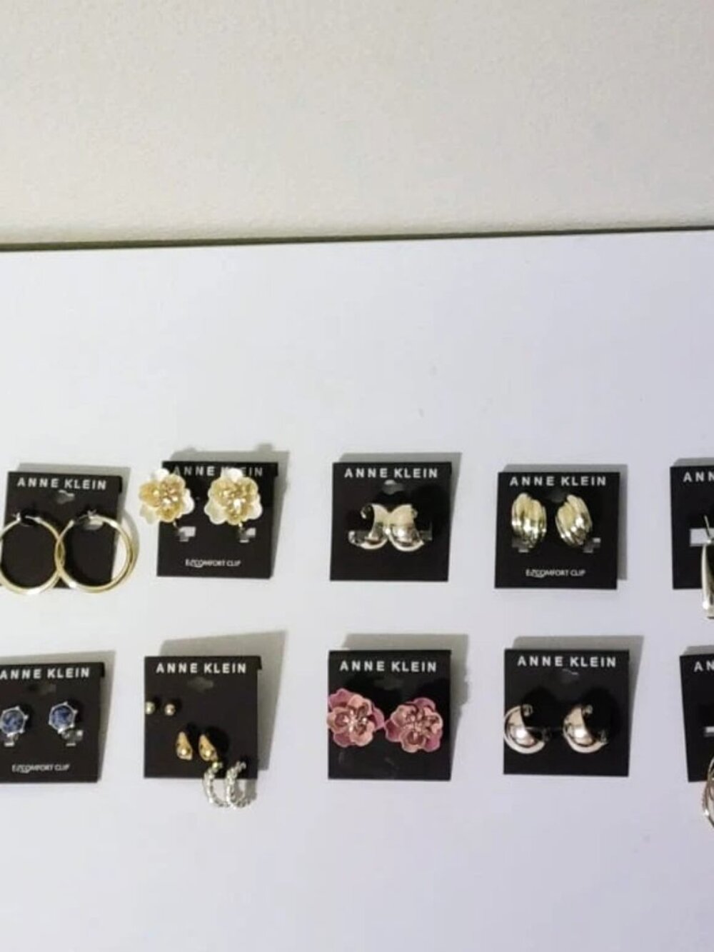 Anne Klein Earrings Lot – Hoops, Studs, Drops, Floral | Gold & Silver Tone | NEW